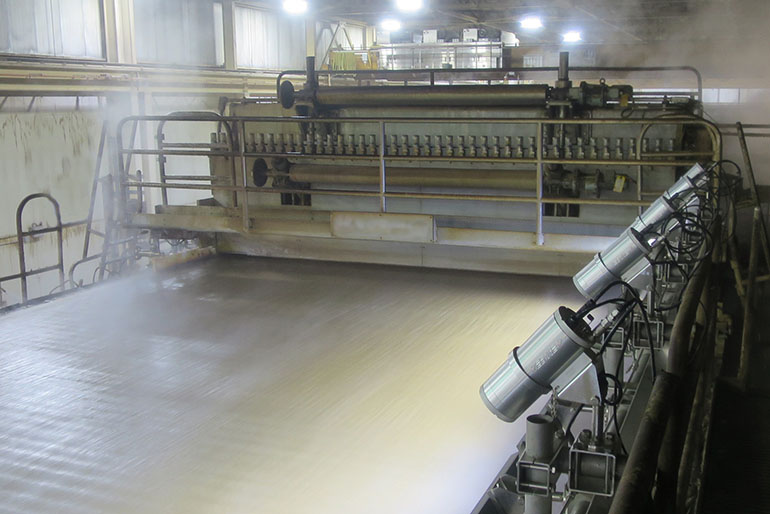 Heavy machinery for paper making.